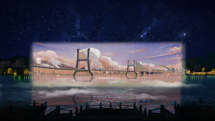 可克達(dá)拉朱雀湖5D全息水舞秀-《朱雀湖夜曲》上演啦!(圖9) 可克達(dá)拉朱雀湖5D全息水舞秀-《朱雀湖夜曲》上演啦!(圖9)